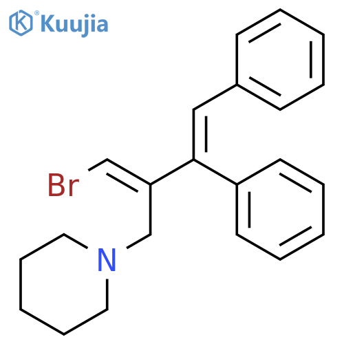 PIPERIDINE, 1-[2-(BROMOMETHYLENE)-3,4-DIPHENYL-3-BUTENYL]- structure