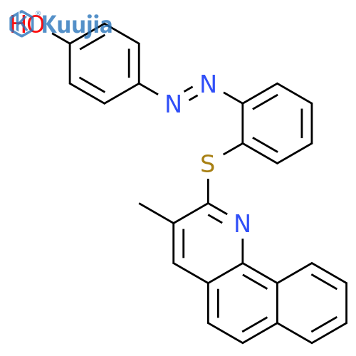 PHENOL, 4-[[2-[(3-METHYLBENZO[H]QUINOLIN-2-YL)THIO]PHENYL]AZO]- structure
