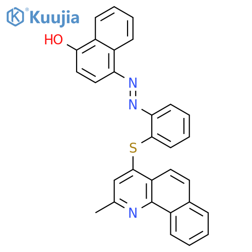 1-Naphthalenol, 4-[[2-[(2-methylbenzo[h]quinolin-4-yl)thio]phenyl]azo]- structure