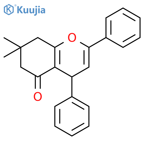 5H-1-Benzopyran-5-one, 4,6,7,8-tetrahydro-7,7-dimethyl-2,4-diphenyl- structure
