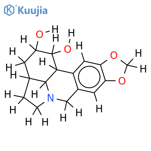 (1S,2S,3aR,12bS,12cR)-1,2-diol-2,3,3a,4,5,7,12b,12c-octahydro-1H-[1,3]dioxolo[4,5-j]pyrrolo[3,2,1-de]phenanthridine structure