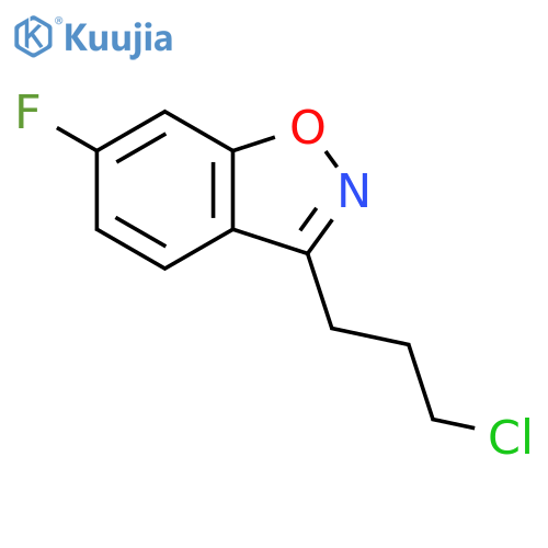 1,2-Benzisoxazole, 3-(3-chloropropyl)-6-fluoro- structure