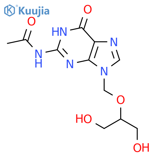 N-6,9-Dihydro-9-2-hydroxy-1-(hydroxymethyl)ethoxymethyl-6-oxo-1H-purin-2-ylacetamide structure