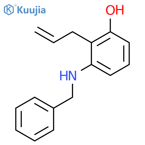 PHENOL, 3-[(PHENYLMETHYL)AMINO]-2-(2-PROPENYL)- structure