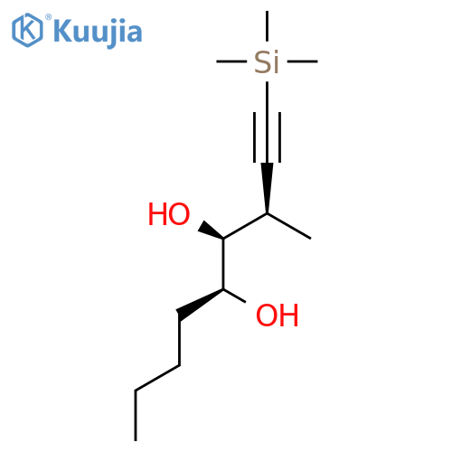 1-NONYNE-4,5-DIOL, 3-METHYL-1-(TRIMETHYLSILYL)-, (3R*,4S*,5S*)- structure
