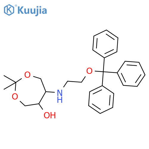 1,3-DIOXEPAN-5-OL, 2,2-DIMETHYL-6-[[2-(TRIPHENYLMETHOXY)ETHYL]AMINO]- structure