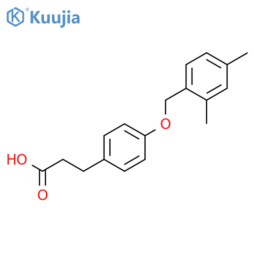 Benzenepropanoic acid, 4-[(2,4-dimethylphenyl)methoxy]- structure