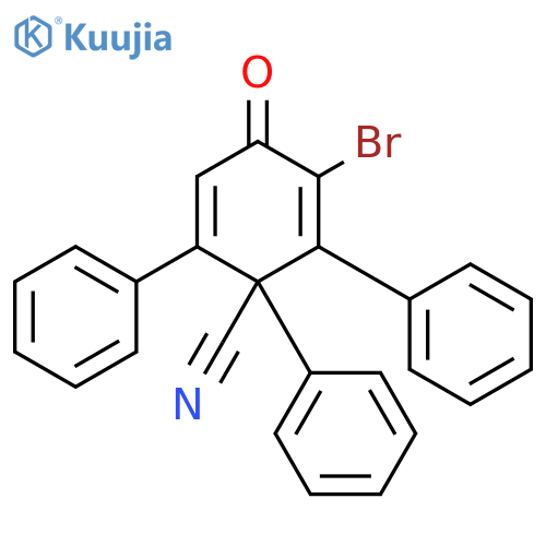 2,5-CYCLOHEXADIENE-1-CARBONITRILE, 3-BROMO-4-OXO-1,2,6-TRIPHENYL- structure
