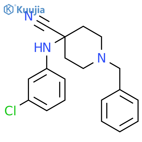 4-Piperidinecarbonitrile,4-[(3-chlorophenyl)amino]-1-(phenylmethyl)- structure
