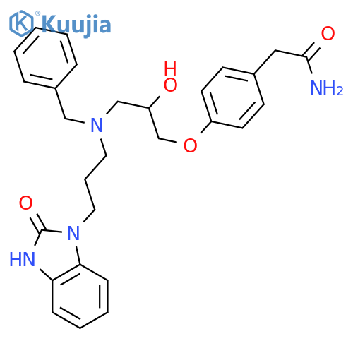 Benzeneacetamide,4-[3-[[3-(2,3-dihydro-2-oxo-1H-benzimidazol-1-yl)propyl](phenylmethyl)amino]-2-hydroxypropoxy]- structure