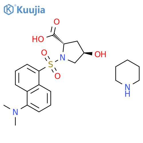 trans-1-[[5-(dimethylamino)-1-naphthyl]sulphonyl]-4-hydroxy-l-proline, compound with piperidine (1:1) structure