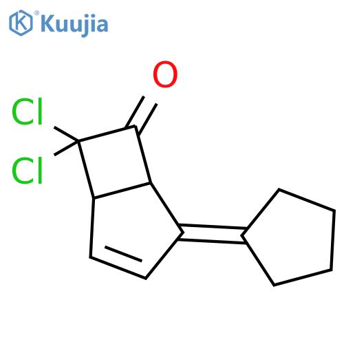 BICYCLO[3.2.0]HEPT-2-EN-6-ONE, 7,7-DICHLORO-4-CYCLOPENTYLIDENE- structure