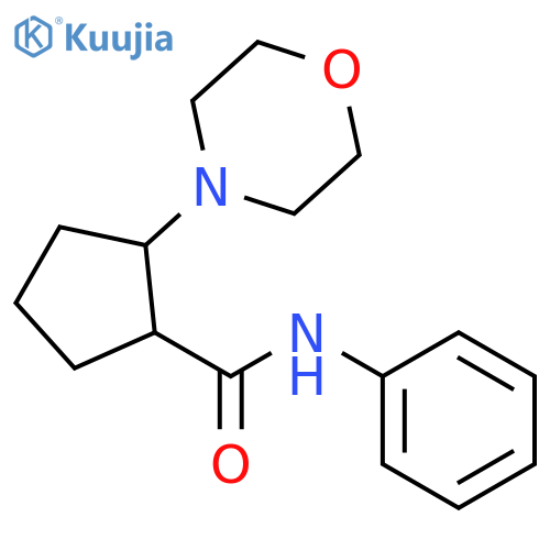 CYCLOPENTANECARBOXAMIDE, 2-(4-MORPHOLINYL)-N-PHENYL- structure