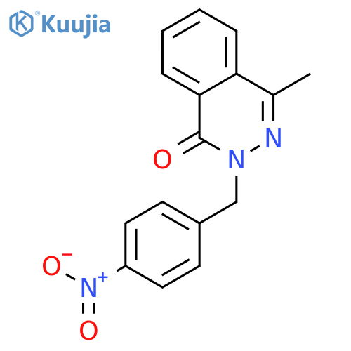 1(2H)-PHTHALAZINONE, 4-METHYL-2-[(4-NITROPHENYL)METHYL]- structure