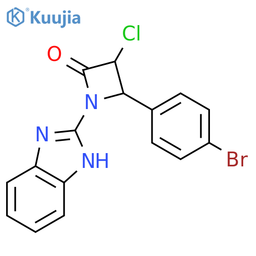 2-Azetidinone, 1-(1H-benzimidazol-2-yl)-4-(4-bromophenyl)-3-chloro- structure