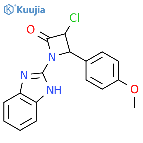 2-Azetidinone, 1-(1H-benzimidazol-2-yl)-3-chloro-4-(4-methoxyphenyl)- structure