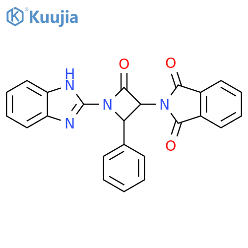 1H-Isoindole-1,3(2H)-dione,2-[1-(1H-benzimidazol-2-yl)-2-oxo-4-phenyl-3-azetidinyl]- structure