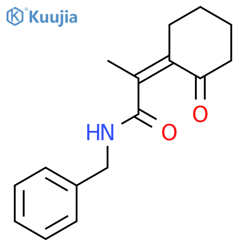 PROPANAMIDE, 2-(2-OXOCYCLOHEXYLIDENE)-N-(PHENYLMETHYL)- structure