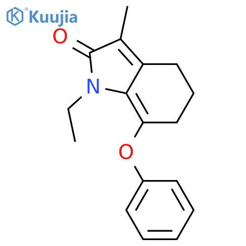 2H-Indol-2-one, 1-ethyl-1,4,5,6-tetrahydro-3-methyl-7-phenoxy- structure