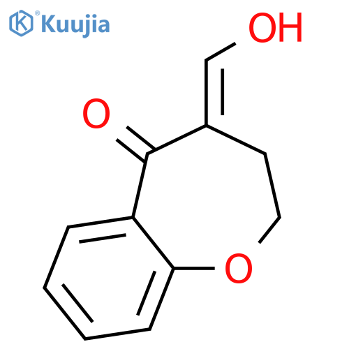 1-Benzoxepin-5(2H)-one, 3,4-dihydro-4-(hydroxymethylene)- structure