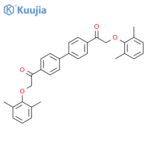 Ethanone, 1,1'-[1,1'-biphenyl]-4,4'-diylbis[2-(2,6-dimethylphenoxy)- structure