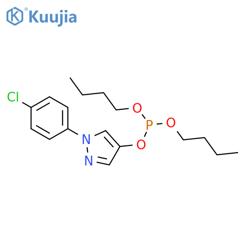 Phosphorous acid, dibutyl 1-(4-chlorophenyl)-1H-pyrazol-4-yl ester structure