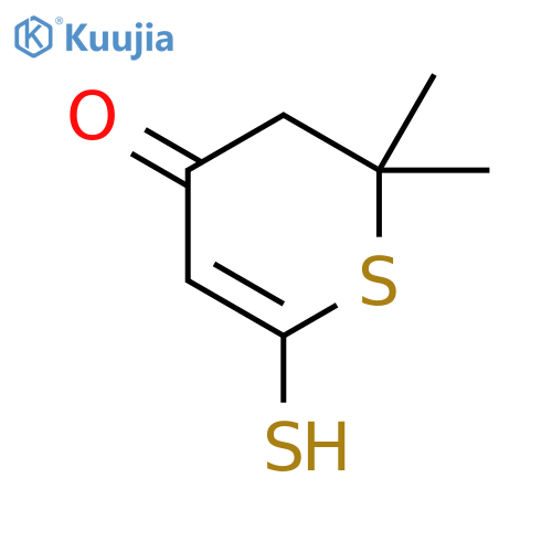 4H-Thiopyran-4-one, 2,3-dihydro-6-mercapto-2,2-dimethyl- structure