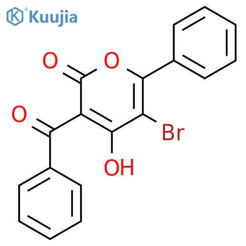 2H-PYRAN-2-ONE, 3-BENZOYL-5-BROMO-4-HYDROXY-6-PHENYL- structure