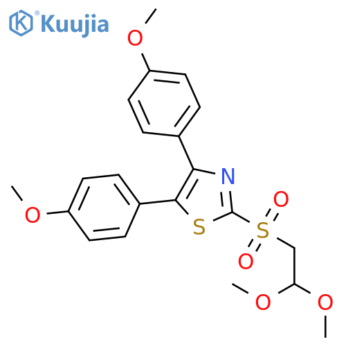 Thiazole, 2-[(2,2-dimethoxyethyl)sulfonyl]-4,5-bis(4-methoxyphenyl)- structure