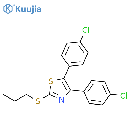 THIAZOLE, 4,5-BIS(4-CHLOROPHENYL)-2-(PROPYLTHIO)- structure