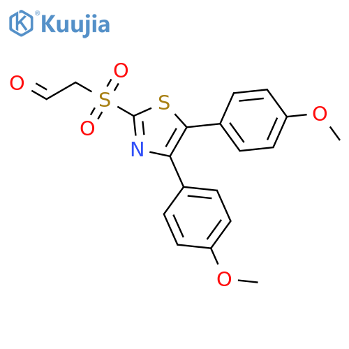 Acetaldehyde, [[4,5-bis(4-methoxyphenyl)-2-thiazolyl]sulfonyl]- structure