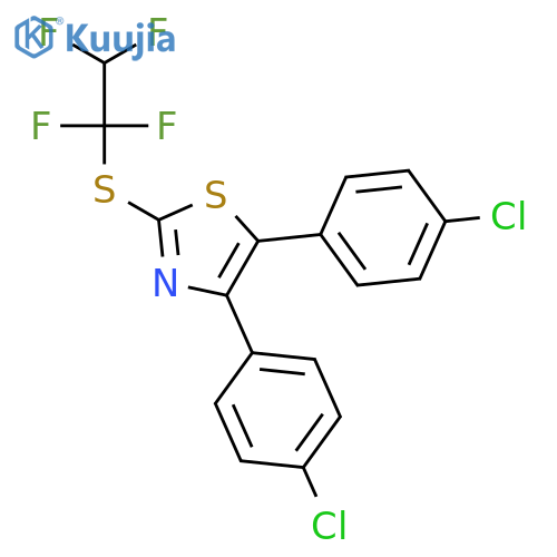 Thiazole, 4,5-bis(4-chlorophenyl)-2-[(1,1,2,2-tetrafluoroethyl)thio]- structure