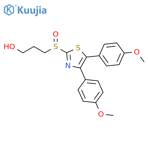 1-Propanol, 3-[[4,5-bis(4-methoxyphenyl)-2-thiazolyl]sulfinyl]- structure