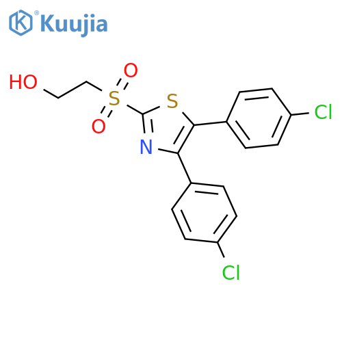 Ethanol, 2-[[4,5-bis(4-chlorophenyl)-2-thiazolyl]sulfonyl]- structure