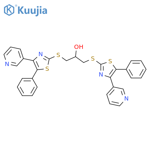 2-PROPANOL, 1,3-BIS[[5-PHENYL-4-(3-PYRIDINYL)-2-THIAZOLYL]THIO]- structure