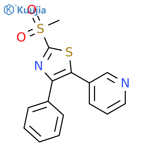 PYRIDINE, 3-[2-(METHYLSULFONYL)-4-PHENYL-5-THIAZOLYL]- structure