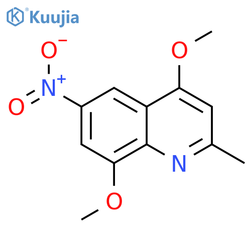 QUINOLINE, 4,8-DIMETHOXY-2-METHYL-6-NITRO- structure