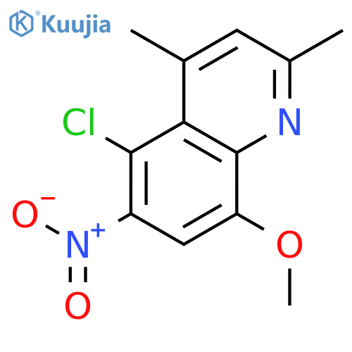 QUINOLINE, 5-CHLORO-8-METHOXY-2,4-DIMETHYL-6-NITRO- structure