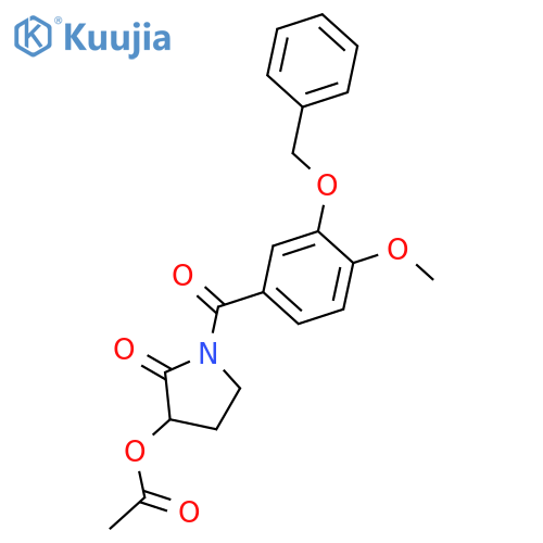 2-PYRROLIDINONE, 3-(ACETYLOXY)-1-[4-METHOXY-3-(PHENYLMETHOXY)BENZOYL]- structure