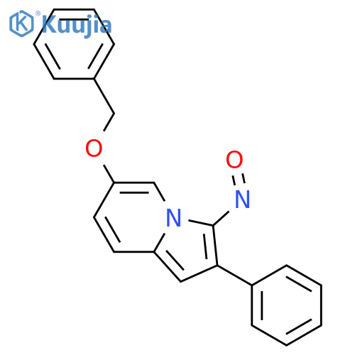 Indolizine, 3-nitroso-2-phenyl-6-(phenylmethoxy)- structure