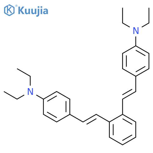 Benzenamine, 4,4'-(1,2-phenylenedi-2,1-ethenediyl)bis[N,N-diethyl- structure