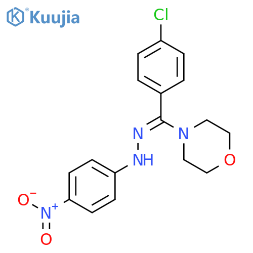 MORPHOLINE, 4-[(4-CHLOROPHENYL)[(4-NITROPHENYL)HYDRAZONO]METHYL]- structure