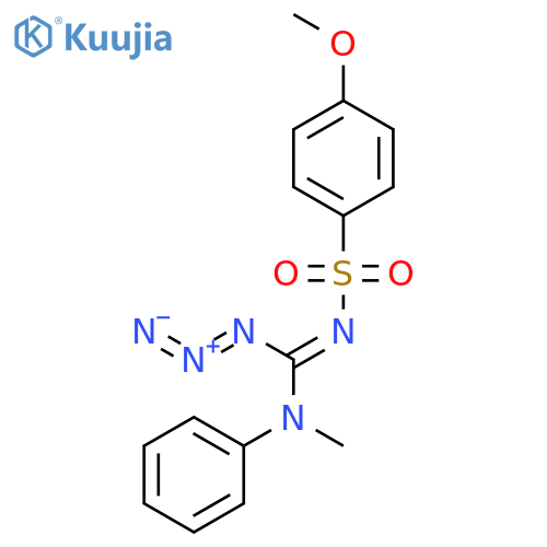 CARBAMIMIDIC AZIDE, N'-[(4-METHOXYPHENYL)SULFONYL]-N-METHYL-N-PHENYL- structure