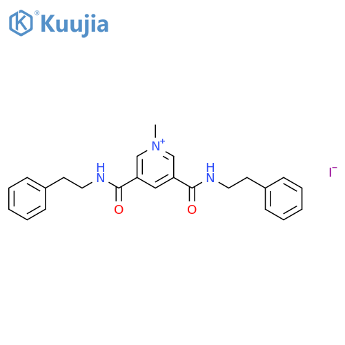 PYRIDINIUM, 1-METHYL-3,5-BIS[[(2-PHENYLETHYL)AMINO]CARBONYL]-, IODIDE structure