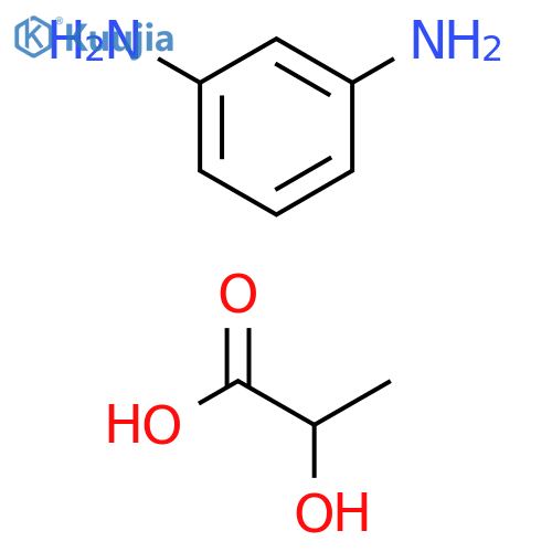 propanoic acid, 2-hydroxy-, compd. with diazotized m-phenylenediamine coupled with m-phenylenediamine structure