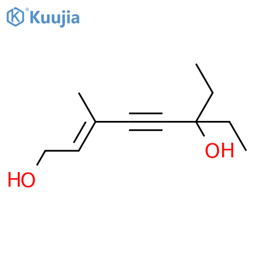2-Octen-4-yne-1,6-diol,6-ethyl-3-methyl- structure