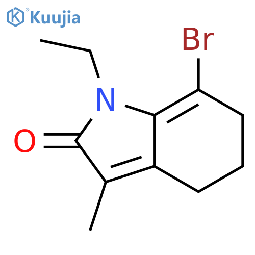 2H-INDOL-2-ONE, 7-BROMO-1-ETHYL-1,4,5,6-TETRAHYDRO-3-METHYL- structure