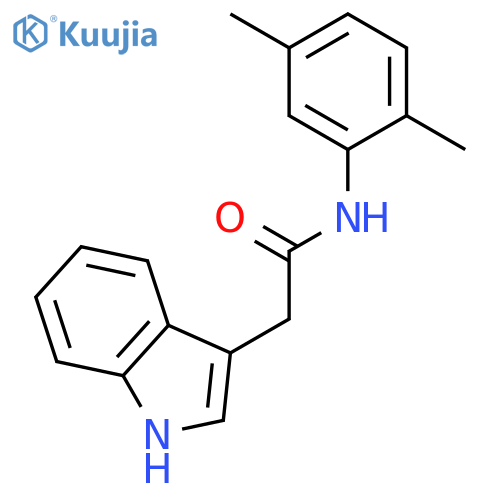 1H-Indole-3-acetamide, N-(2,5-dimethylphenyl)- structure