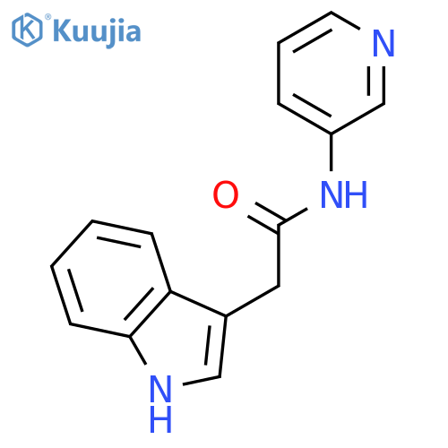 1H-Indole-3-acetamide, N-3-pyridinyl- structure