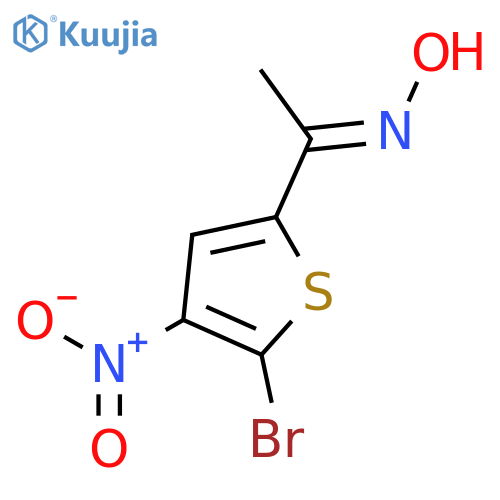 Ethanone, 1-(5-bromo-4-nitro-2-thienyl)-, oxime structure